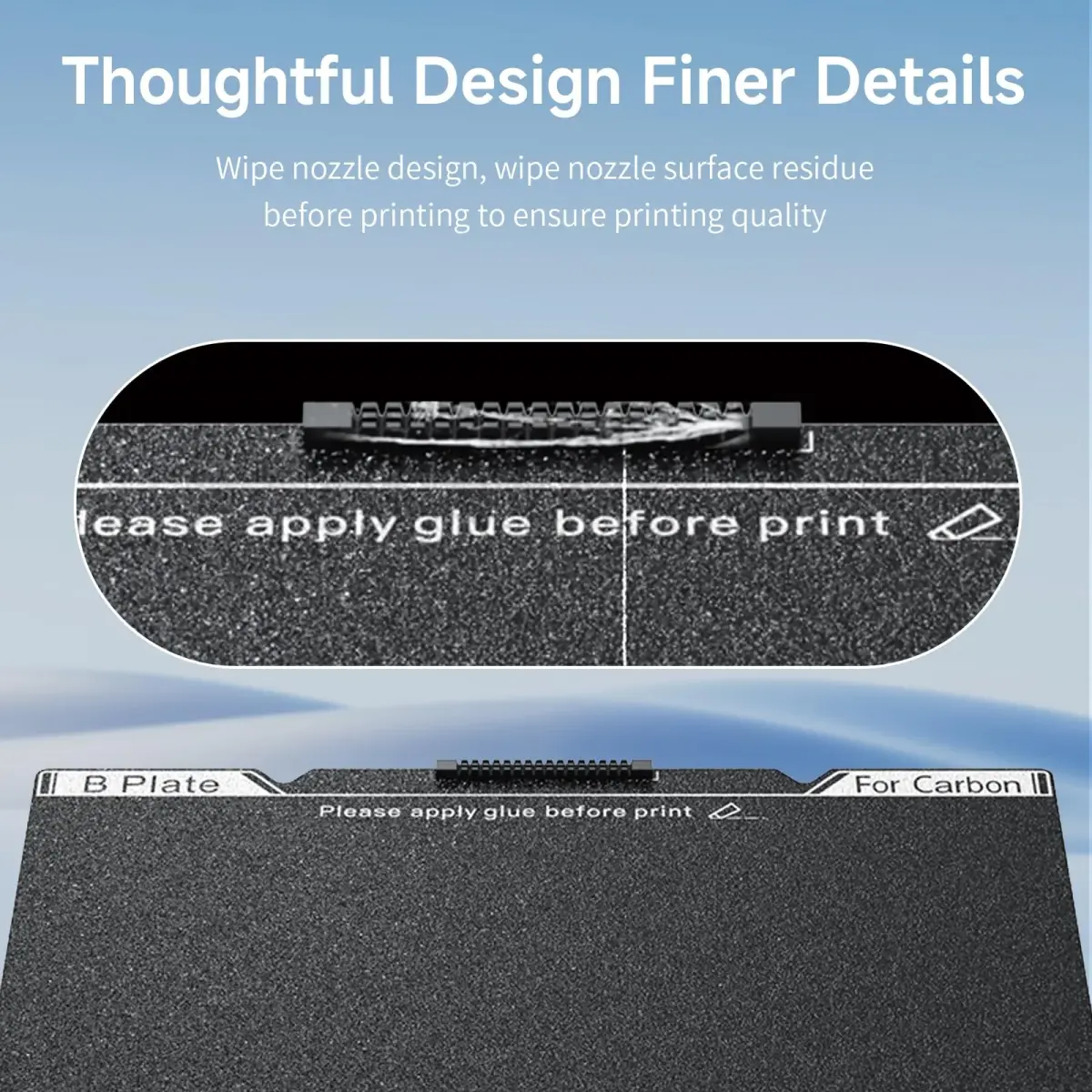 Creality K1C Textured Build Plate 235x235mm (9.25x9.25 in) | Official PEI Sheet with Nozzle Cleaner - view 5