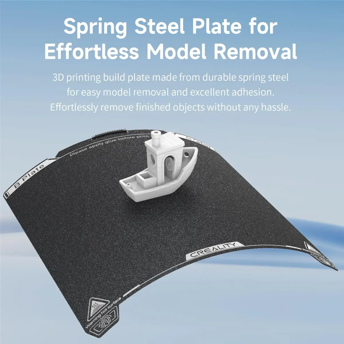 Creality K1C Textured Build Plate 235x235mm (9.25x9.25 in) | Official PEI Sheet with Nozzle Cleaner - view 6