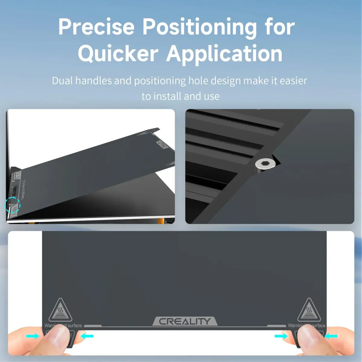 Creality K1C Smooth PEI Build Plate 235x235mm | Nozzle Cleaner & Magnetic Platform for Ender 3 Series - view 4