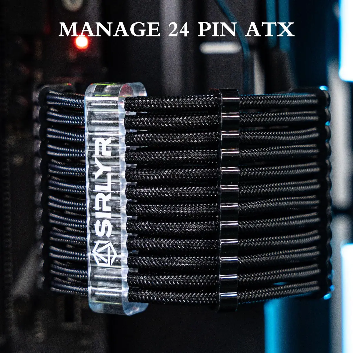 Sirlyr Black 24-PCS PSU Cable Combs Kit,24/12VHPWR/8Pin | Professional Cable Organizer for PC Builds - view 5