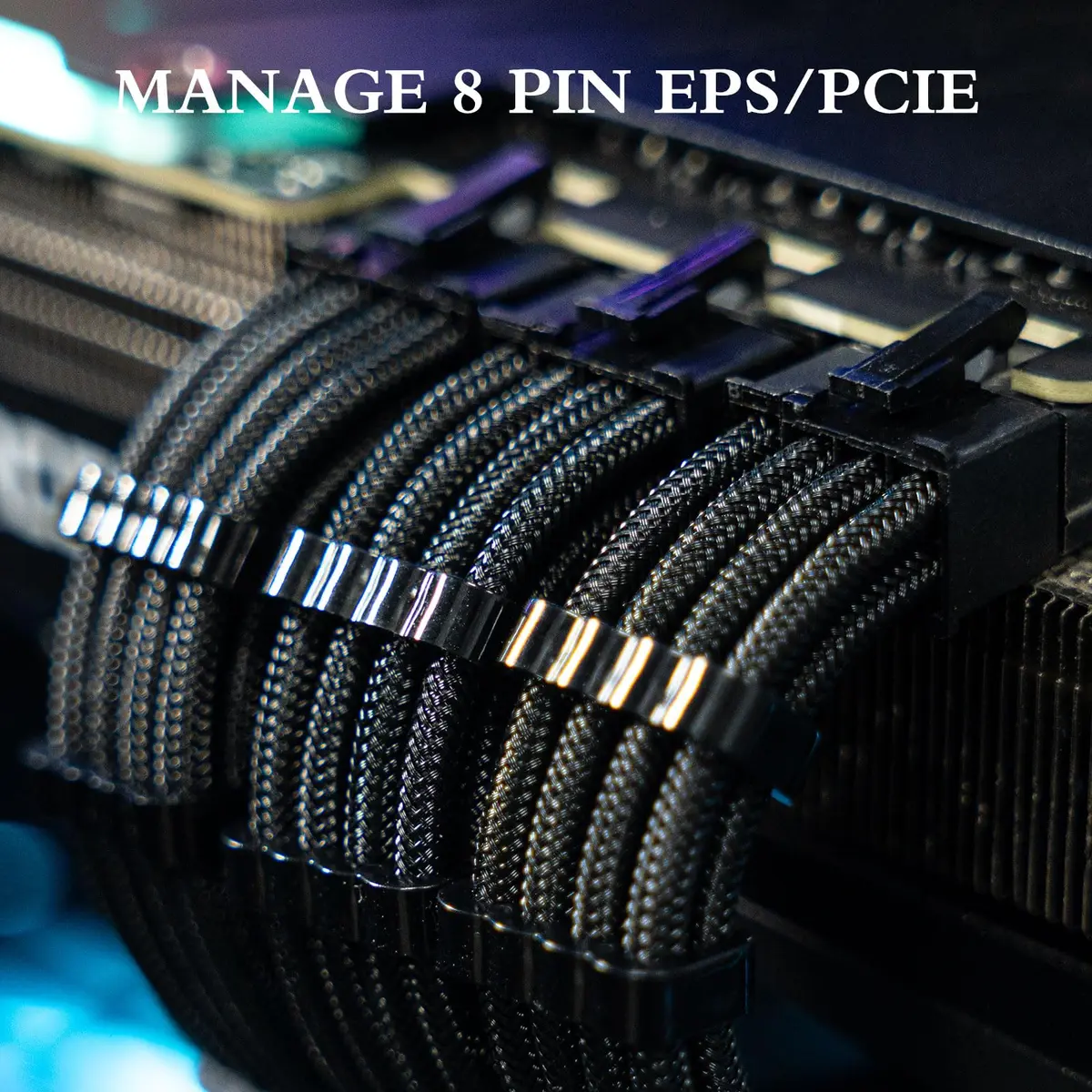 Sirlyr Black 24-PCS PSU Cable Combs Kit,24/12VHPWR/8Pin | Professional Cable Organizer for PC Builds - view 6