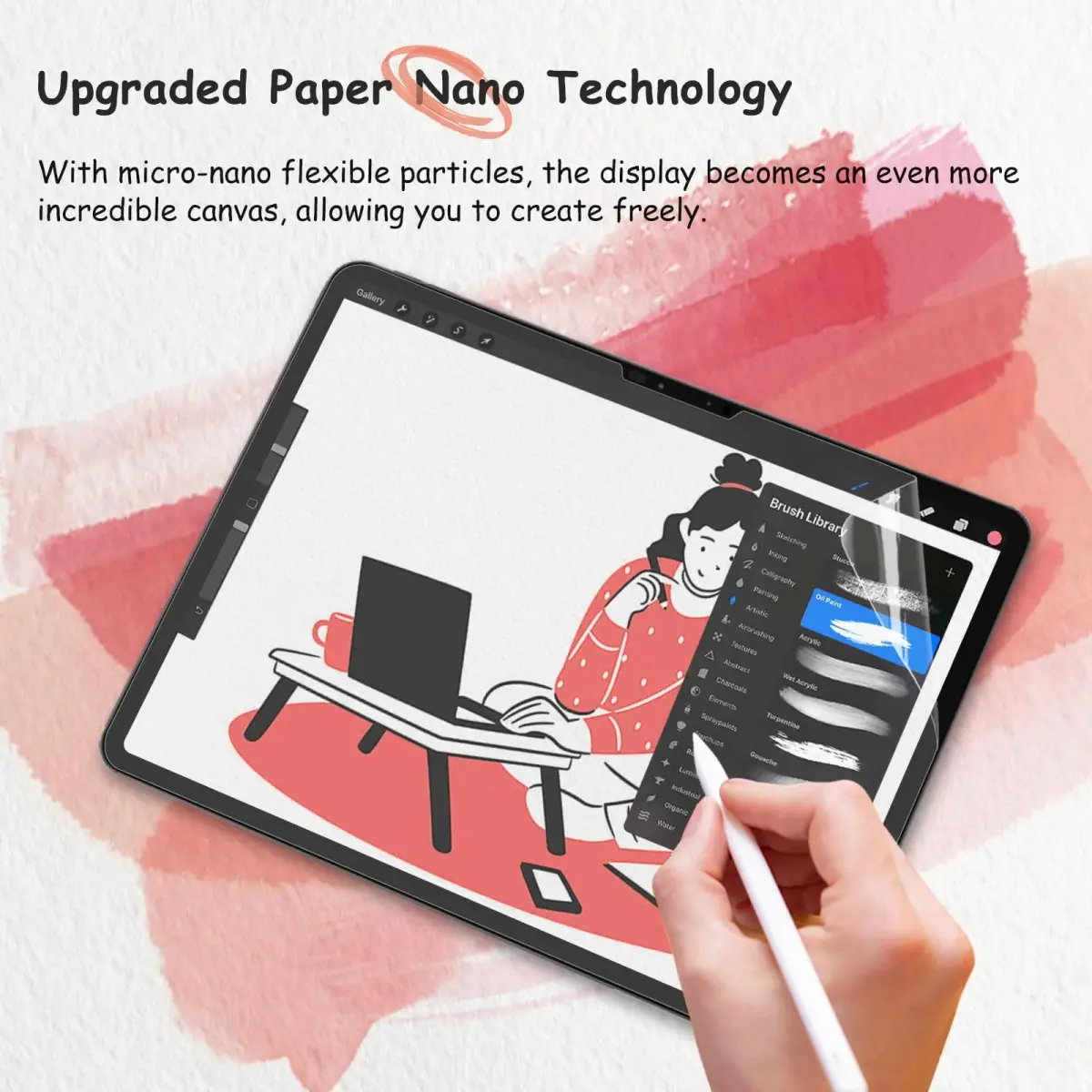 bersem 2 Pack Paperfeel Screen Protector for iPad Pro 11" M5 2025/M4 2024 | Realistic Paper Touch - view 4