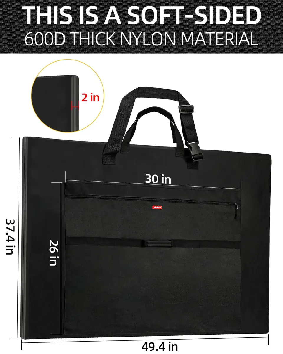 Nicpro Light Weight Art Portfolio Bag, 36x48” Waterproof Art Portfolio Case | Waterproof, Expandable, Lightweight - view 3