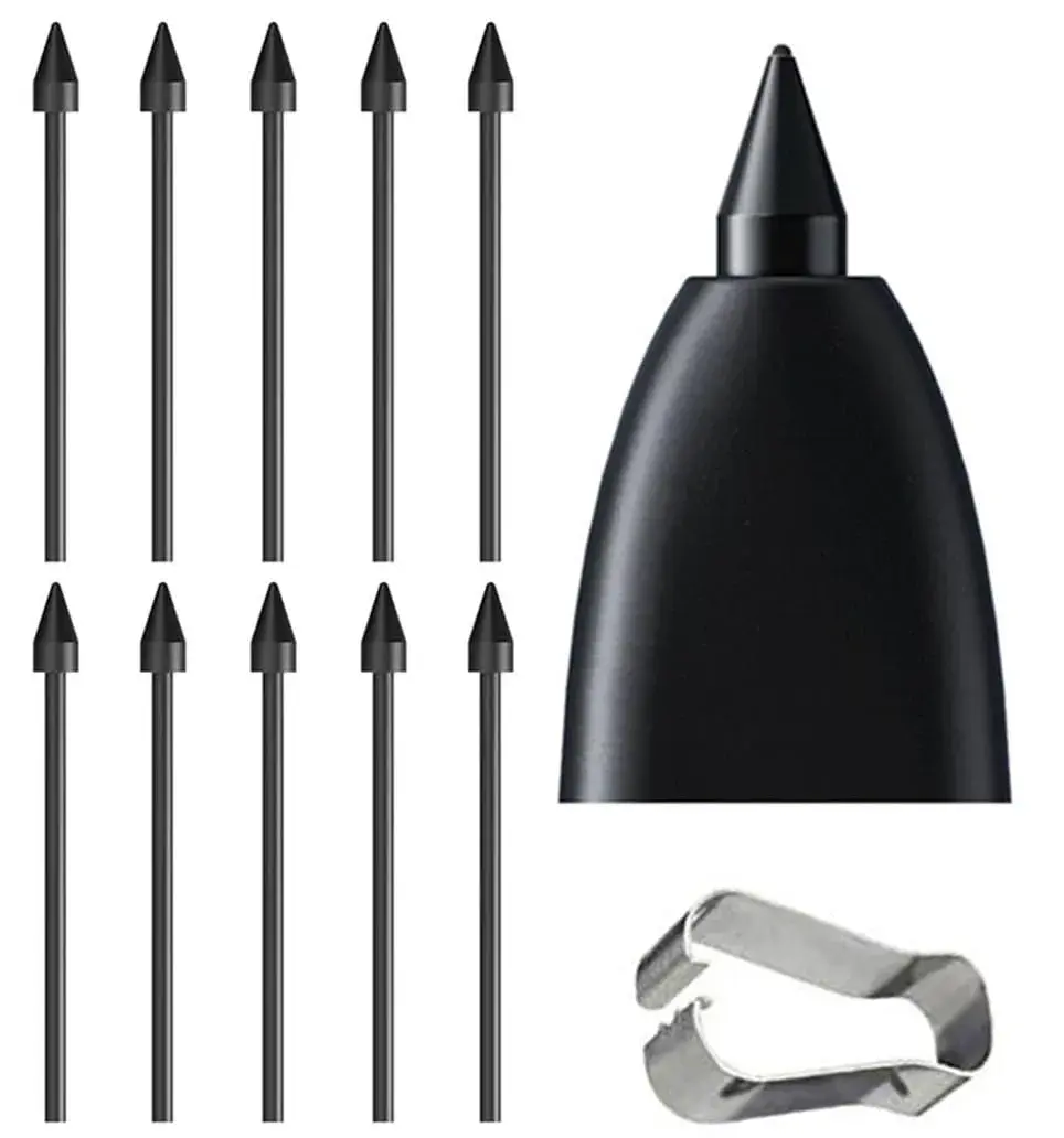 Befzygwk Replacement S Pen Tips for Galaxy Tab S6 Lite & S6 (10 Black Tips + Tweezer) | 4096 Pressure Levels - main product image