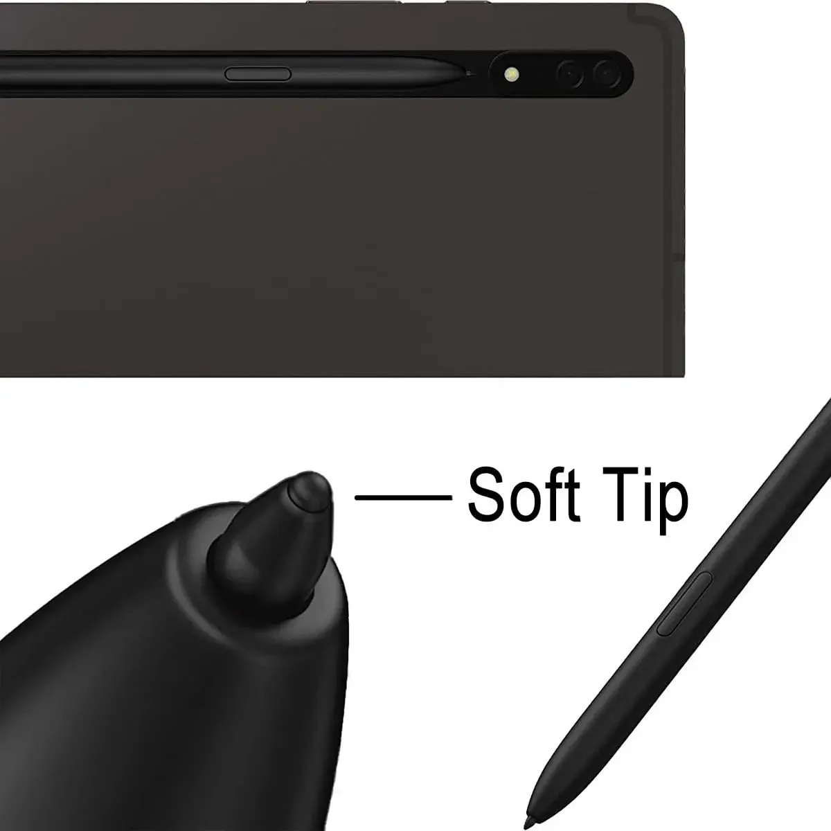 Befzygwk Replacement S Pen Tips for Galaxy Tab S6 Lite & S6 (10 Black Tips + Tweezer) | 4096 Pressure Levels - view 4