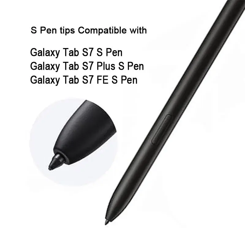 Befzygwk Replacement S Pen Tips for Samsung Galaxy Tab S7/S7+/S7 FE (10 Black Tips) - view 2