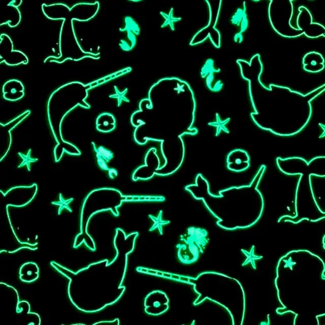 Blanket Buddies Mermaid Narwhal Throw Blanket Glow in The Dark 127cm x 152cm (50" x 60") | Cozy Fleece for Kids - view 6