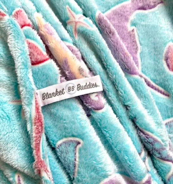 Blanket Buddies Mermaid Narwhal Throw Blanket Glow in The Dark 127cm x 152cm (50" x 60") | Cozy Fleece for Kids - view 9