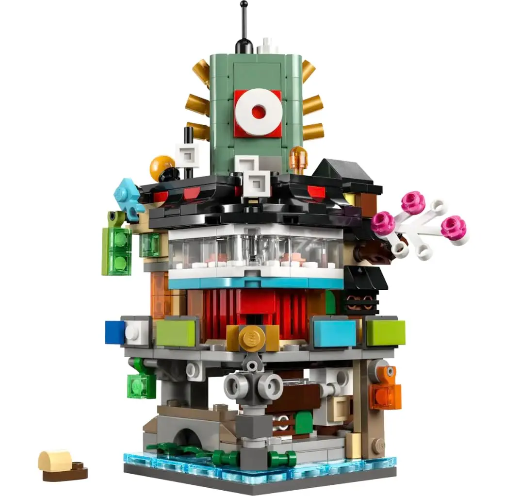 LEGO NINJAGO Micro City Building Set 40703 - Modular 5-Story Block with Teahouses and Sushi Bar | Compatible with Other Micro Sets - view 2