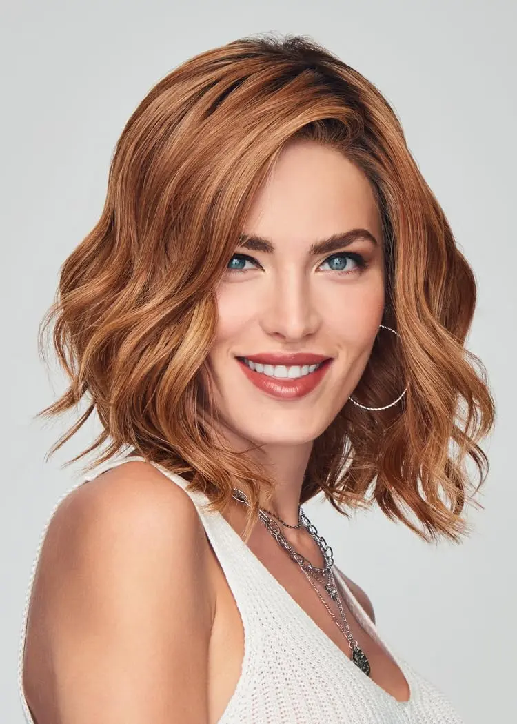 Hair u wear Raquel Welch Simmer Elite Layered Shoulder Length Wig Petite Cap RL4/10SS SS Iced Java | Lightweight Hand-Tied Synthetic Wig - view 6