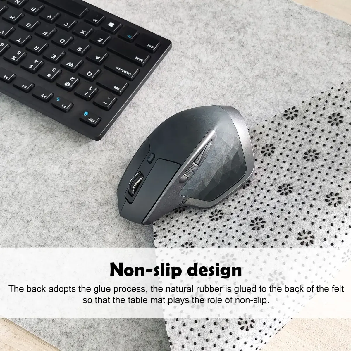 DAWNTREES Extra Large Felt Desk Mat 140x60cm (55''x23.6'') | Noise Reduction Writing Mat - view 3