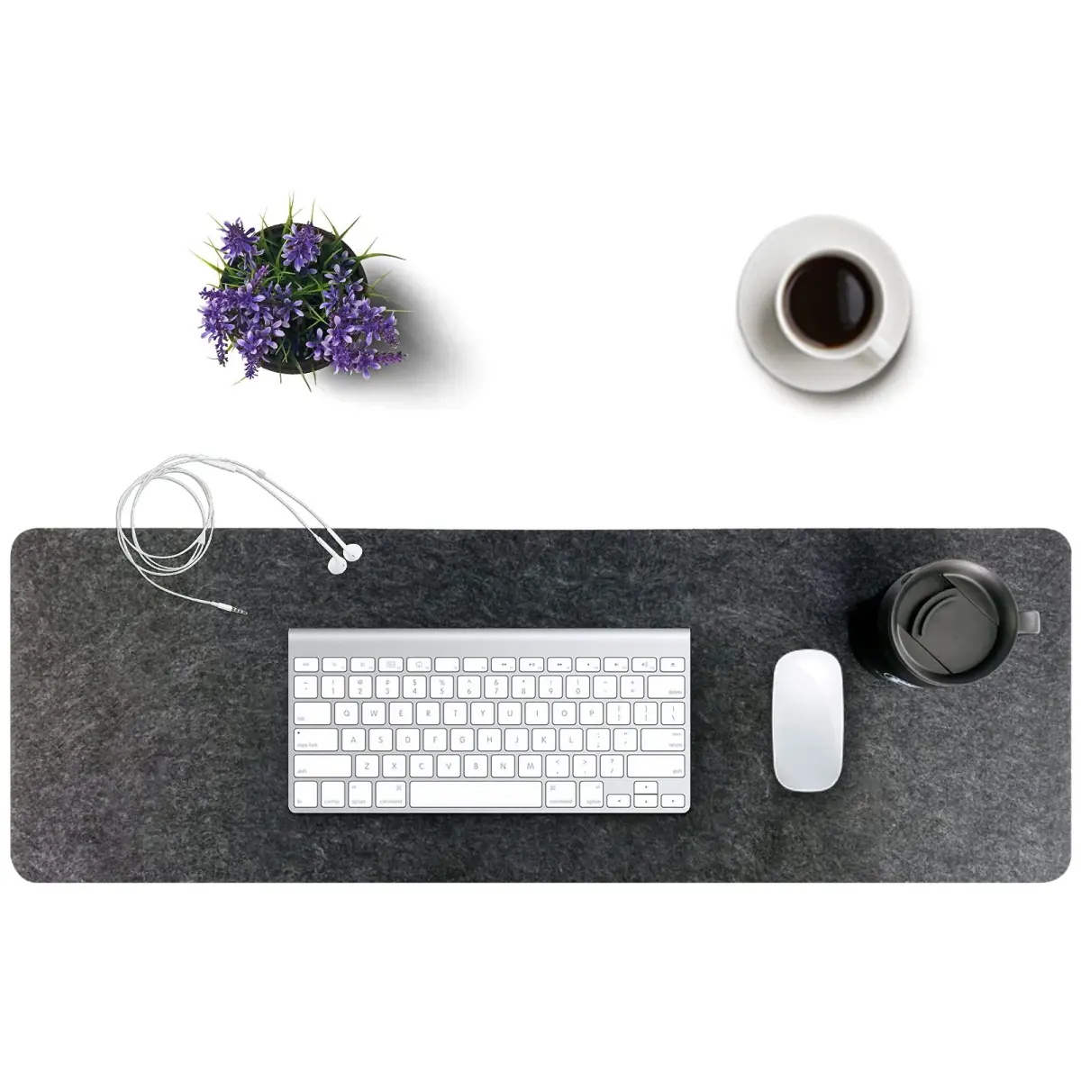 DAWNTREES Extra Large Felt Desk Mat 140x60cm (55''x23.6'') | Noise-Free Office & Smooth Mouse Glide - view 3