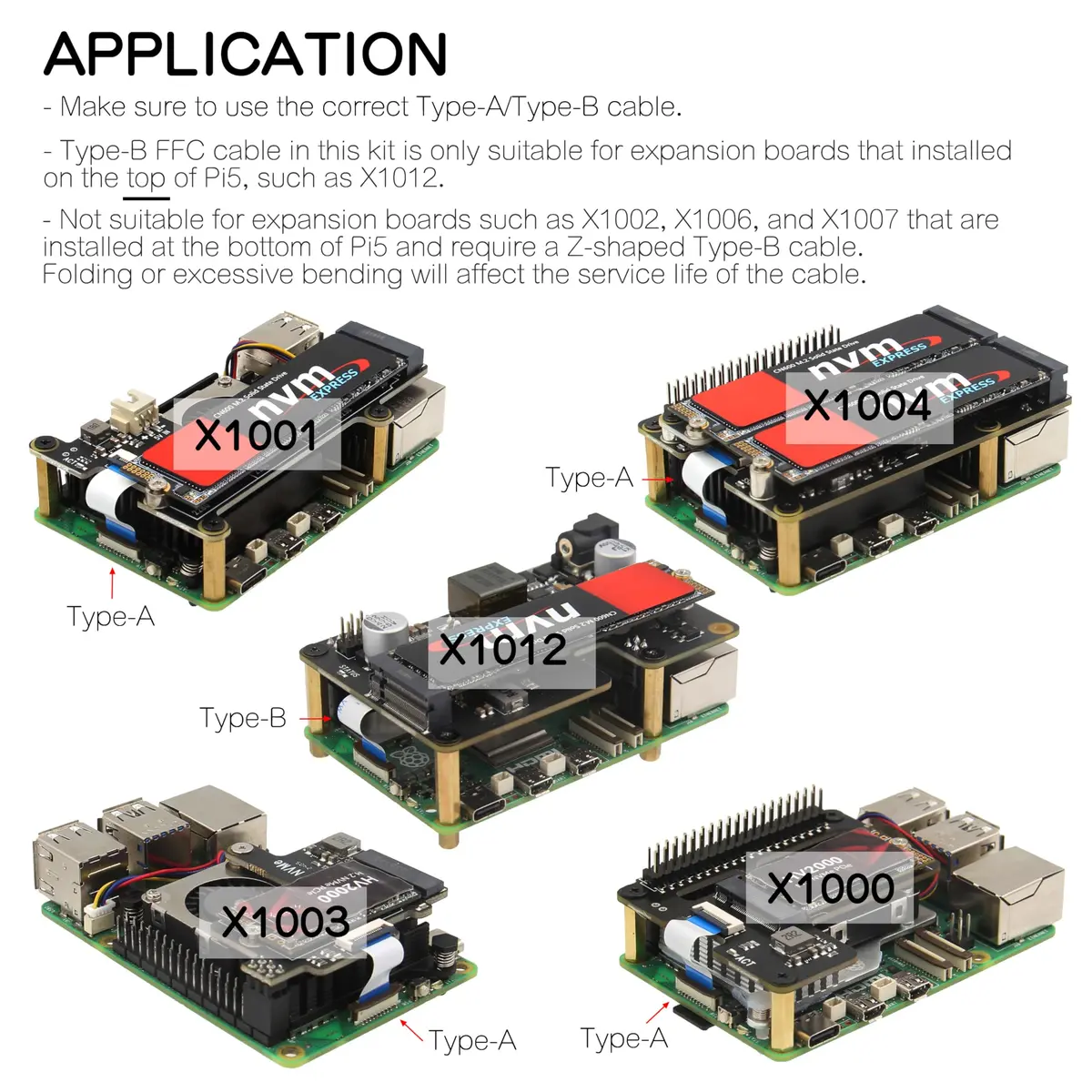 Geekworm PCIe FFC Ribbon Cable Set 30mm/50mm/80mm | Supports Raspberry Pi 5 & NVMe SSD - view 4