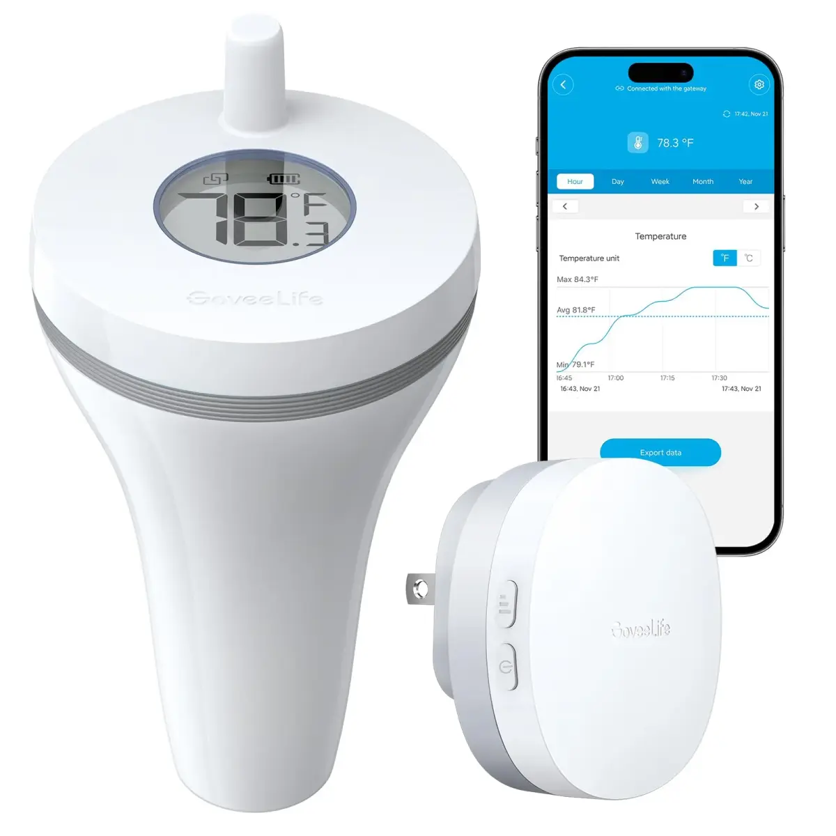 GoveeLife WiFi Pool Thermometer P1 Wireless, Water Thermometer 20 cm (7.9 in) | Real-time Temperature Monitoring - main product image