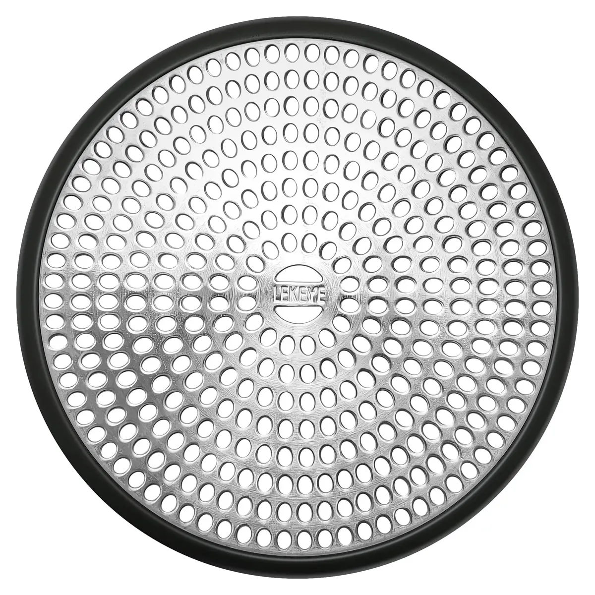 LEKEYE Black Shower Drain Hair Catcher Strainer 11.9cm x 11.9cm x 1cm | Prevents Clogs & Catches Hair - main product image