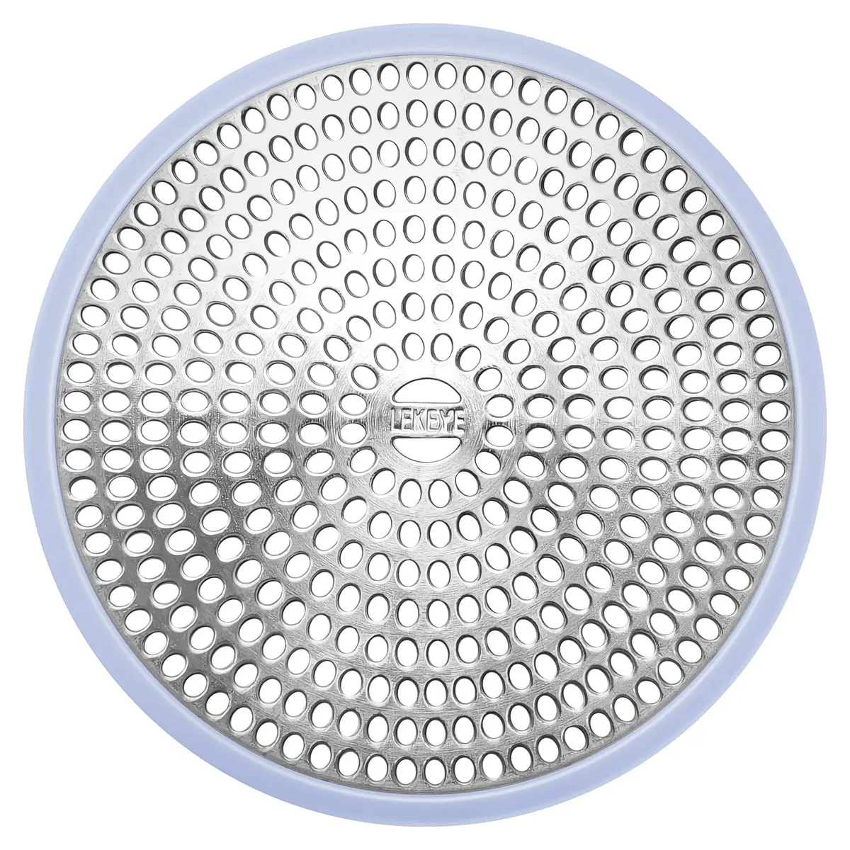 LEKEYE Shower Drain Hair Catcher Stainless Steel & Silicone Light Blue | Prevents Clogs & Catches Hair - main product image