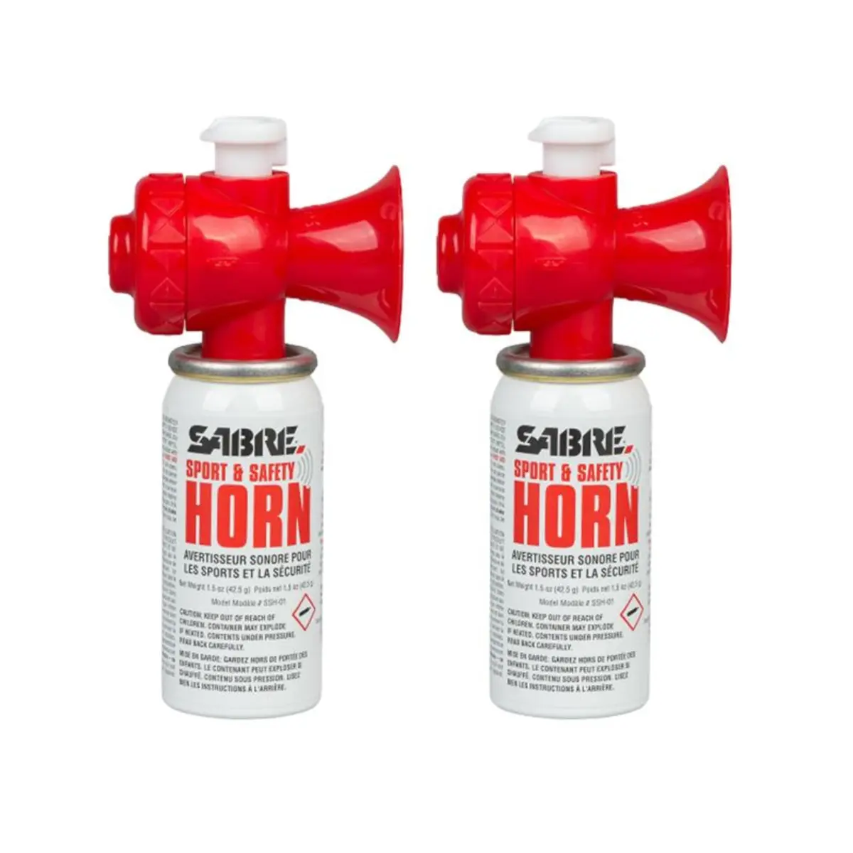 SABRE Sport and Safety Horn, 130 dB Air Horn, 60 ¼ Second or 25 ½ Second Bursts | Compact, Audible Up To ½ Miles - main product image