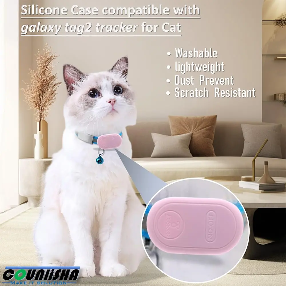 Counlisha Silicone Holder for Galaxy SmartTag2 2023 | Waterproof, Dustproof, Shockproof for Dog Collar (4 Packs) - view 5