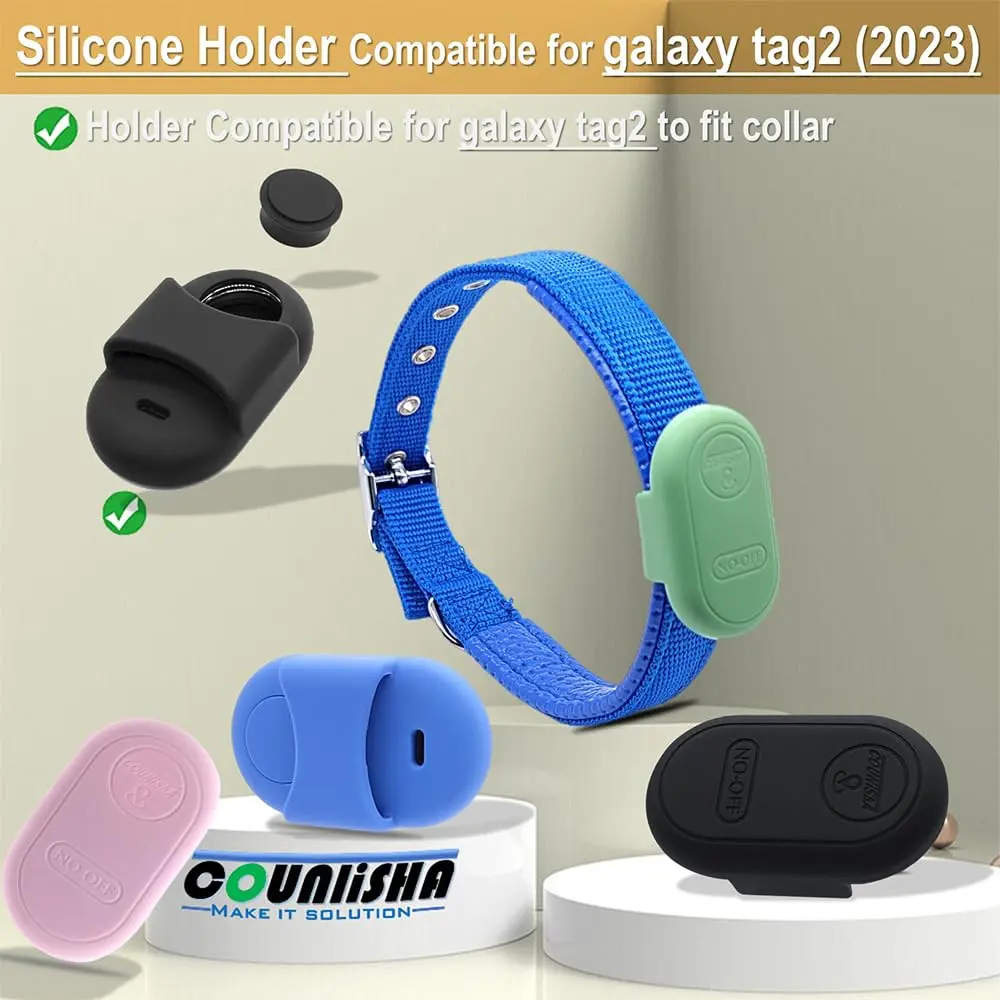 Counlisha Silicone Holder for Galaxy SmartTag2 2023 | Waterproof, Dustproof, Shockproof for Dog Collar (4 Packs) - view 3