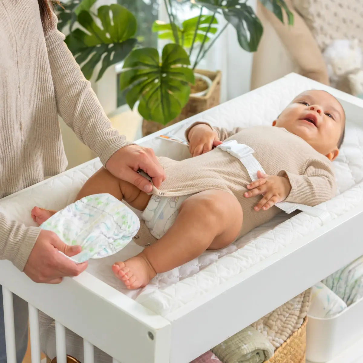 Ingenuity Contoured Changing Pad with Safety Strap & Waterproof Liner | 32 x 16 inches (81.3 x 40.6 cm) - view 3