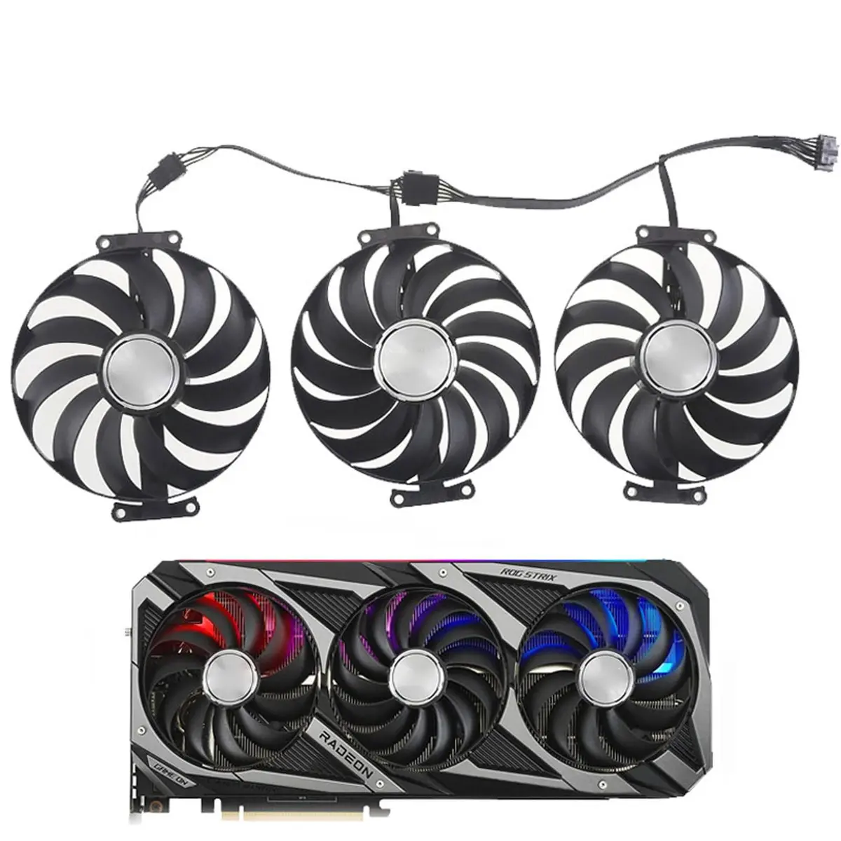 LTANDBR 95mm Graphics Card Fan for ASUS ROG Strix RTX 3060 3070 3080 Ti 3090 | DC 12V, 7-Pin Header, 18dB Noise - main product image