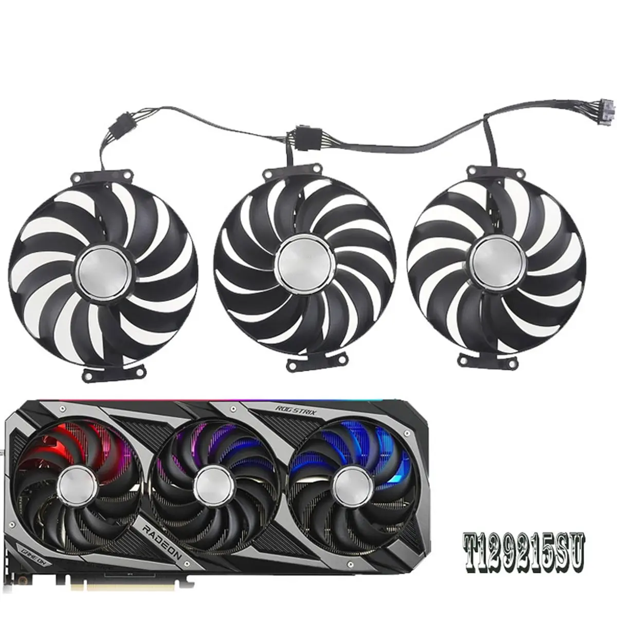LTANDBR 95mm Graphics Card Fan for ASUS ROG Strix RTX 3060 3070 3080 Ti 3090 | DC 12V, 7-Pin Header, 18dB Noise - view 2
