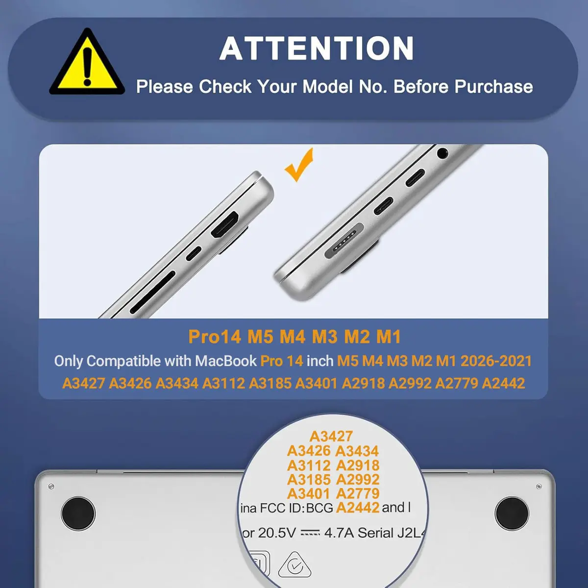 MOSISO Compatible with MacBook Pro 14 inch Case M5 M4 M3 M2 M1 2026-2021 | Shock-Absorbing Hard Shell & Full Protection - view 2