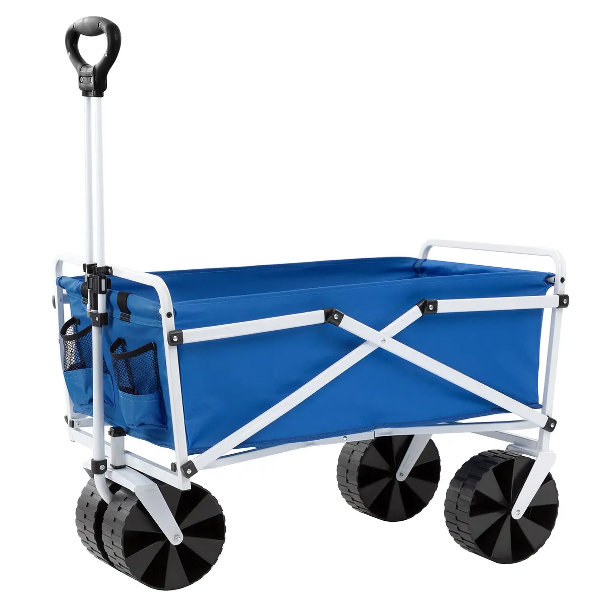 MacSports Lightweight Collapsible Outdoor All Terrain Beach Wagon - Blue | Portable Garden Cart with 150 lbs Capacity - main product image