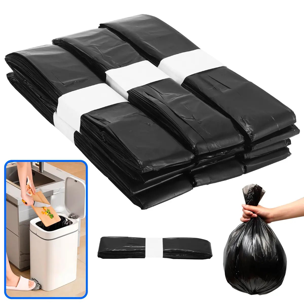 AOZBZ Automatic Trash Can Refill Bags 6Pack | Self Sealing Compatible for TOWNEW T1S/T AIR X/T Air Lite & Airdeer - main product image