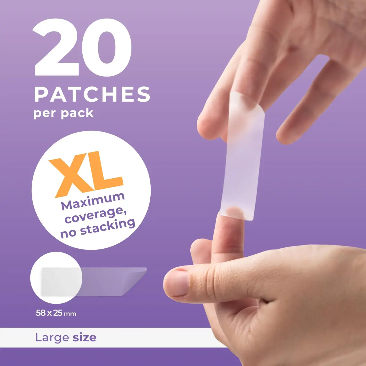 PatchRx Large Pimple Patches 20 Count | Hydrocolloid Acne Patch for Face & Body - view 3