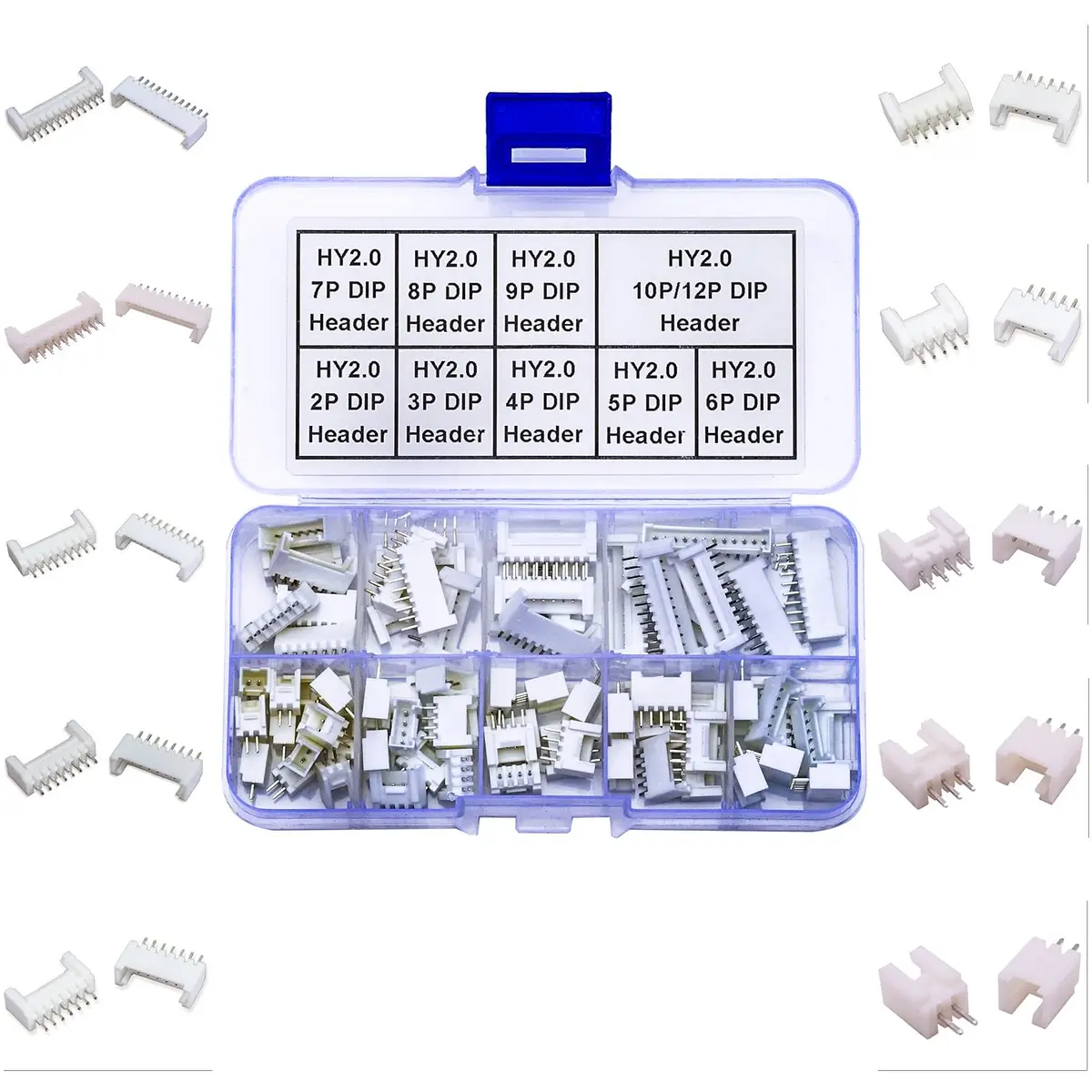 Kidisoii JST Connector Kit, HY2.0 DIP Header 2mm Pitch | DIY IC Socket Plugs Adapter - main product image