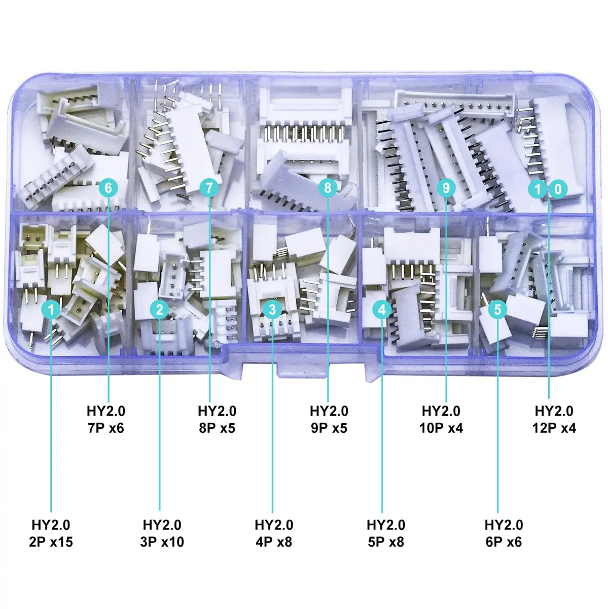 Kidisoii JST Connector Kit, HY2.0 DIP Header 2mm Pitch | DIY IC Socket Plugs Adapter - view 2