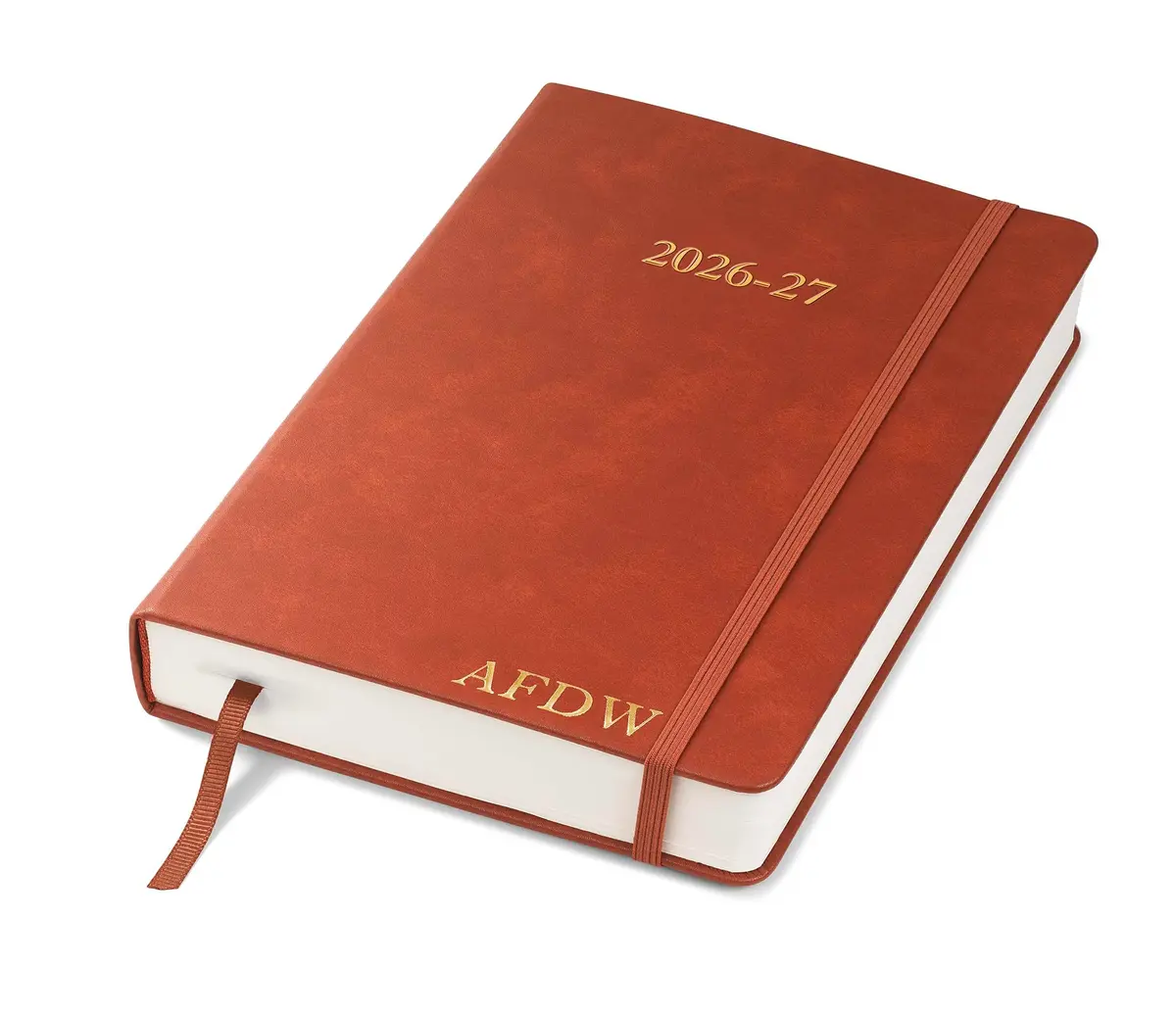 Wykeham's Executive 2026-27 Daily Journal Planner – Customization Available – July 2026 to June 2027 (Personalized Brown, 8.5"×5.5") - main product image