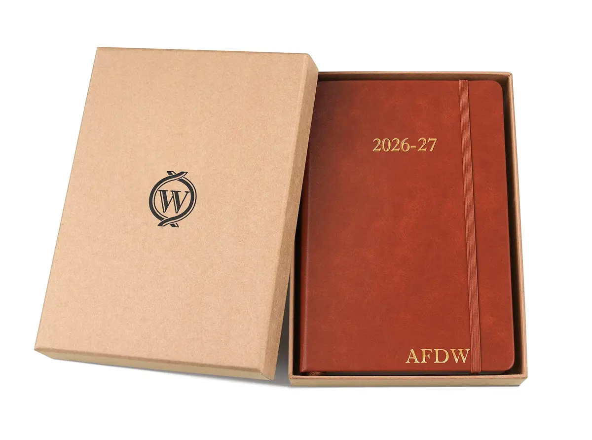 Wykeham's Executive 2026-27 Daily Journal Planner – Customization Available – July 2026 to June 2027 (Personalized Brown, 8.5"×5.5") - view 5
