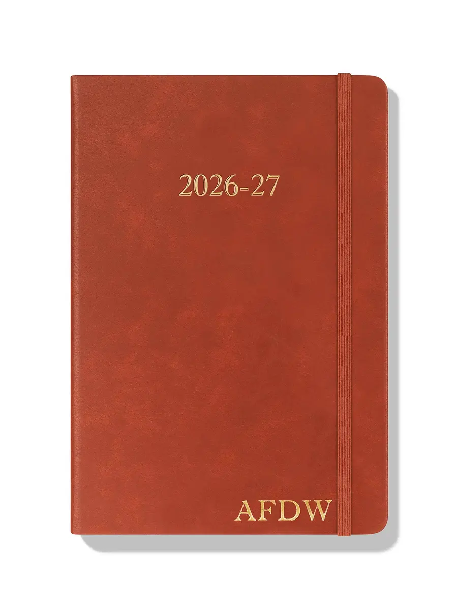 Wykeham's Executive 2026-27 Daily Journal Planner – Customization Available – July 2026 to June 2027 (Personalized Brown, 8.5"×5.5") - view 4