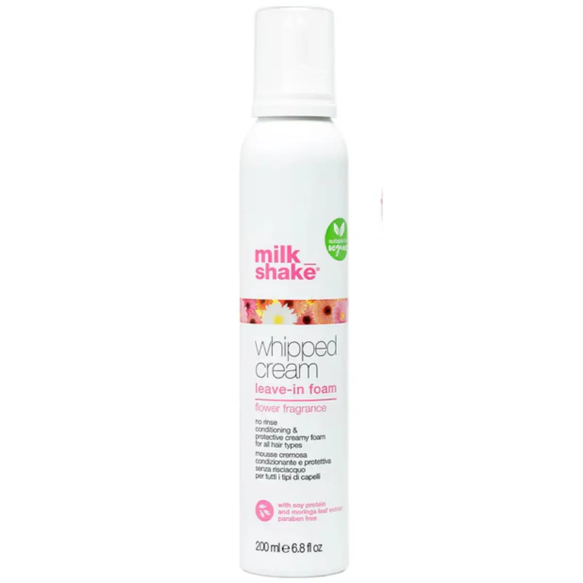 milk_shake Flower Whipped Cream Leave-In Foam – Conditioning, 6.8 Oz, Color-Safe & Hydrating - main product image