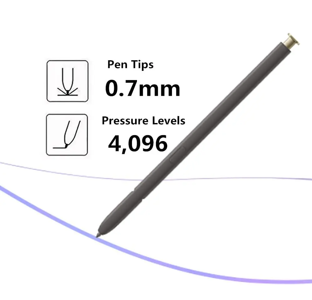Bimahoo Galaxy S24 Ultra S Pen Replacement with Bluetooth | 4096 Pressure Levels, Black - view 3