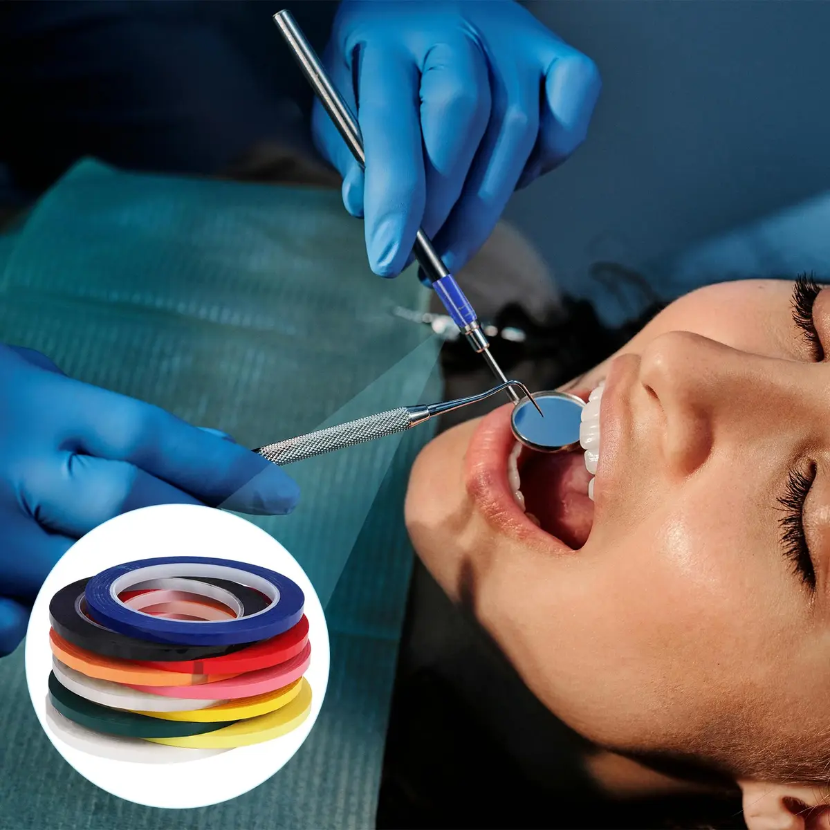 PEUTIER Autoclave Indicator Tape 6mm x 66m | 10 Color Rolls for Surgical & Dental Instruments - view 7