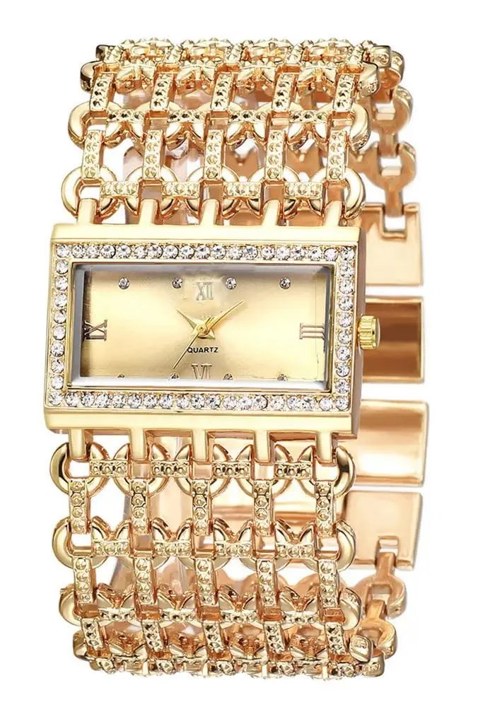 SENRUD Women's Quartz Watch Luxury Rectangular Case Analog Bracelet Watch 37mm (1.46 in) | Elegant Fashion Timepiece - main product image