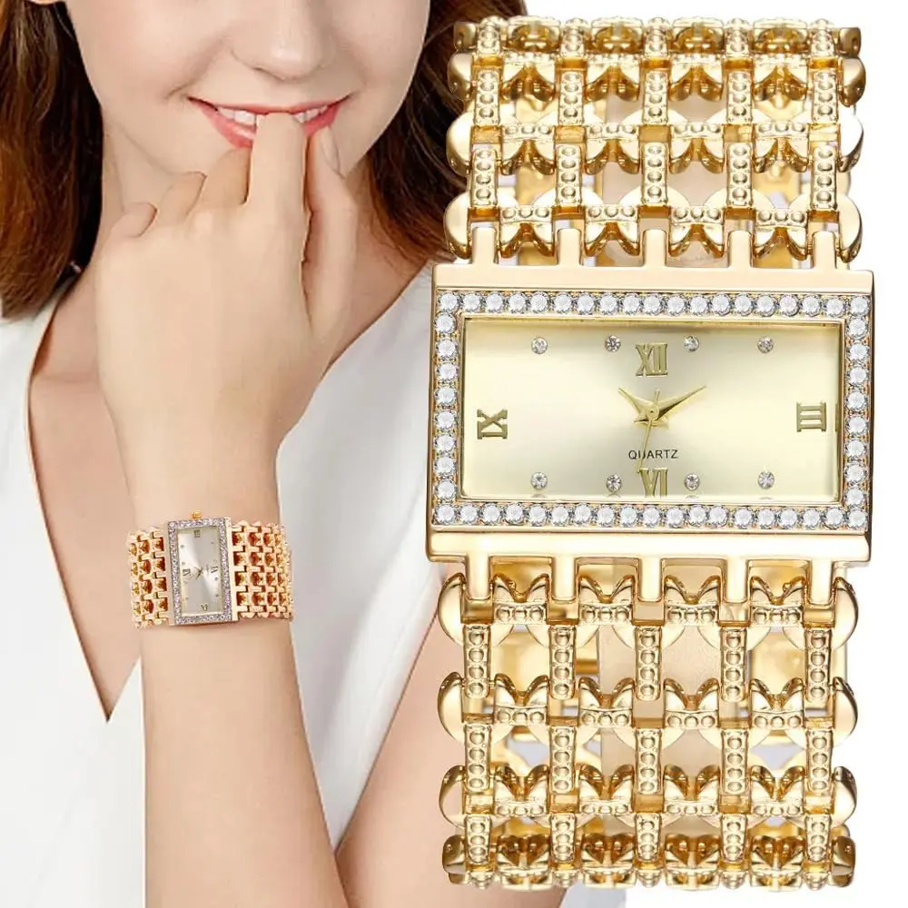SENRUD Women's Quartz Watch Luxury Rectangular Case Analog Bracelet Watch 37mm (1.46 in) | Elegant Fashion Timepiece - view 5