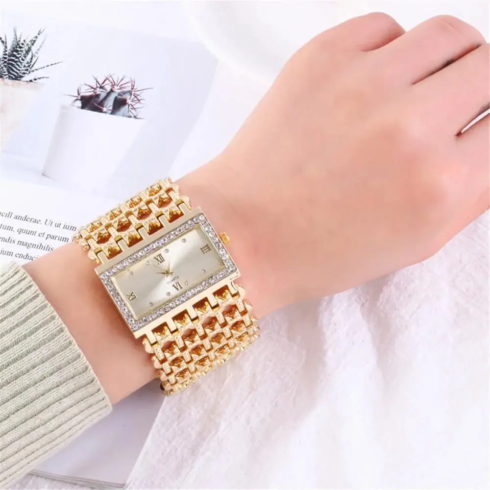 SENRUD Women's Quartz Watch Luxury Rectangular Case Analog Bracelet Watch 37mm (1.46 in) | Elegant Fashion Timepiece - view 3