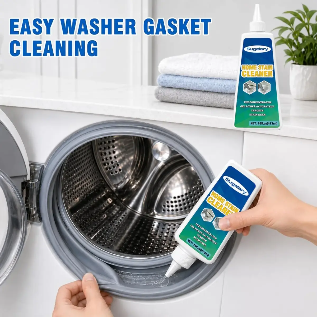 Sugelary Household Washing Machine Cleaner Gel 473ml (16 Fl Oz) | Cleans Grout, Sinks, Showers - view 5
