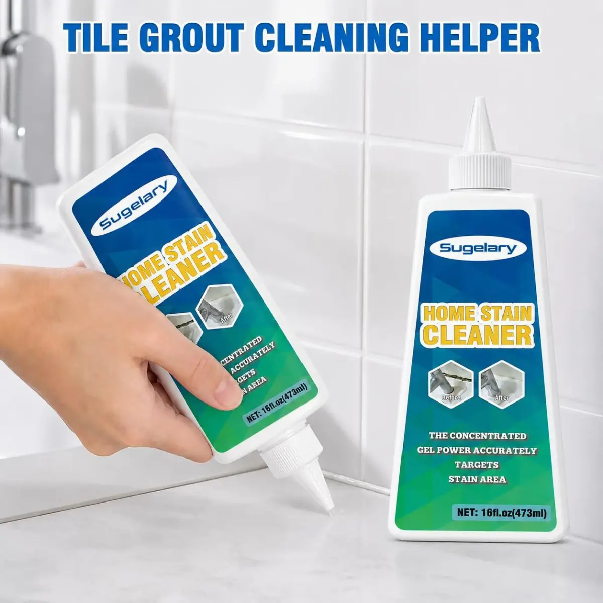 Sugelary Household Washing Machine Cleaner Gel 473ml (16 Fl Oz) | Cleans Grout, Sinks, Showers - view 6