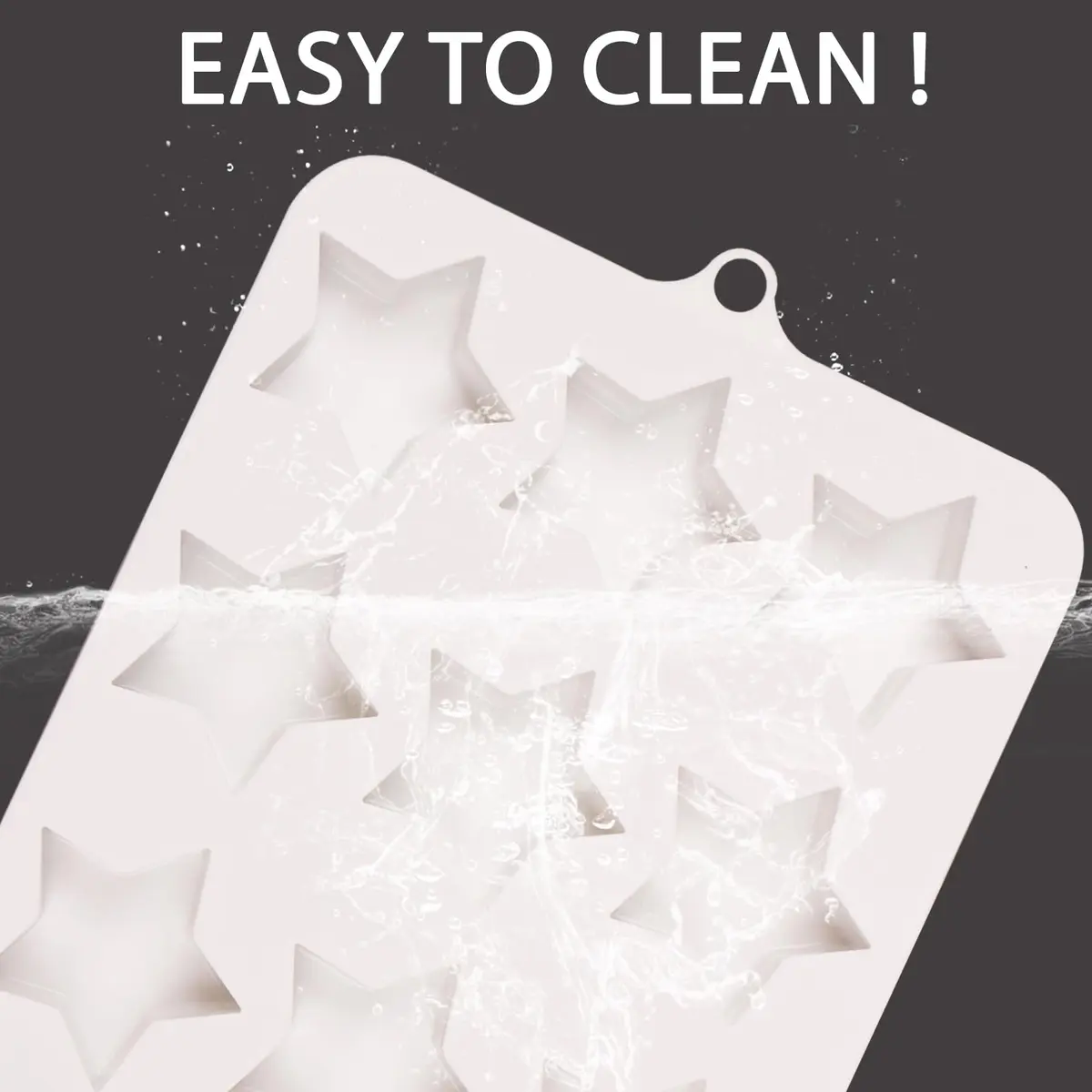 Fchil Star Silicone Mold for Chocolate, Candy, Soap, Ice Cubes 21.9 cm (8.7 in) | Food-Grade BPA-Free Multi-Use Baking Mold - view 3