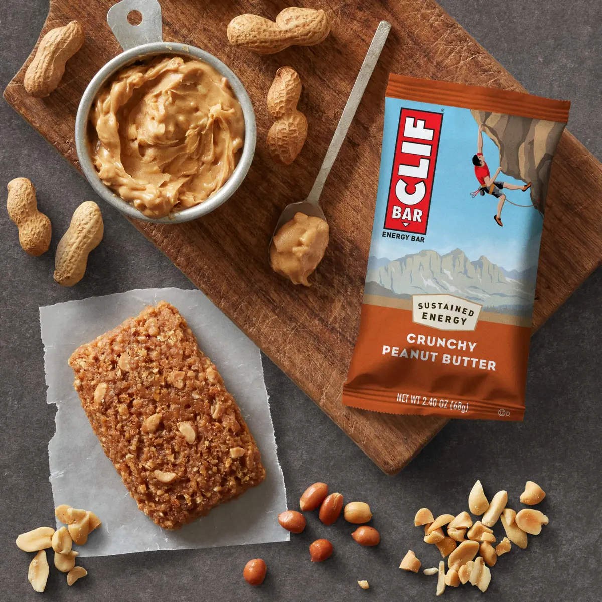 CLIF BAR Protein Energy Bars Crunchy Peanut Butter 15ct (68g per bar) | 11g Protein, Plant-Based, Non-GMO - view 5