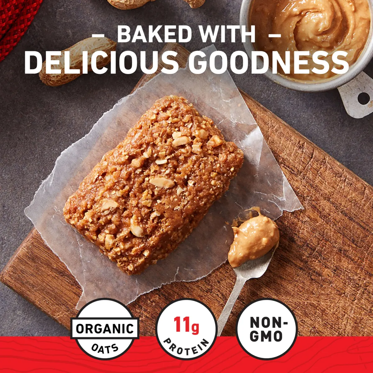 CLIF BAR Protein Energy Bars Crunchy Peanut Butter 15ct (68g per bar) | 11g Protein, Plant-Based, Non-GMO - view 3