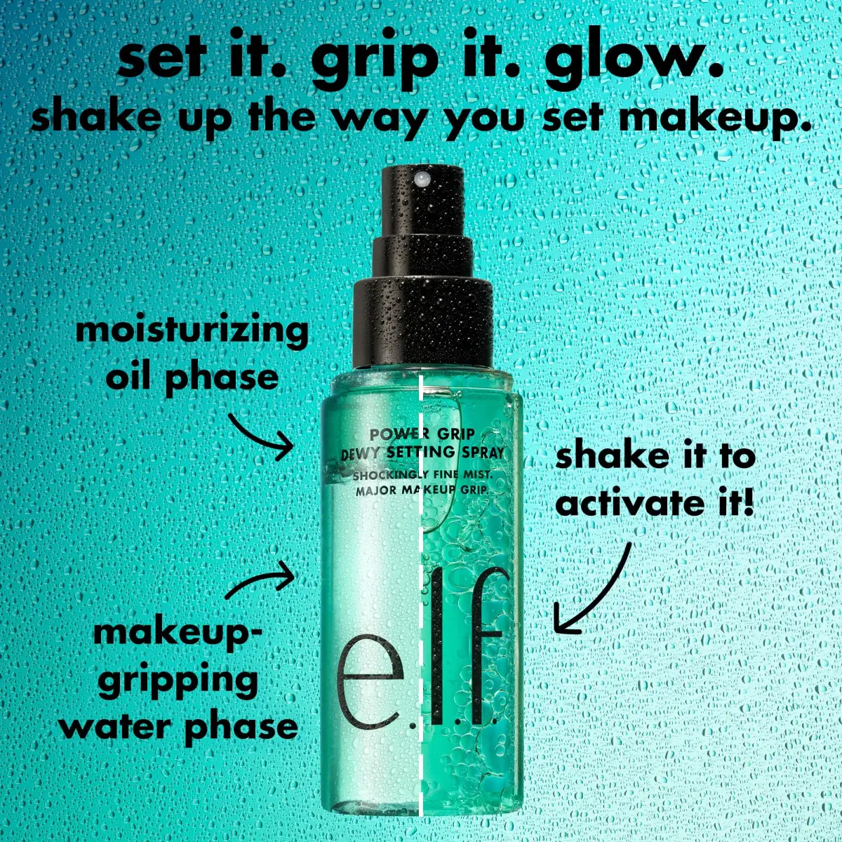e.l.f. Power Grip Dewy Setting Spray 80ml (2.7 Fl Oz) | Hydrates & Grips Makeup - view 5