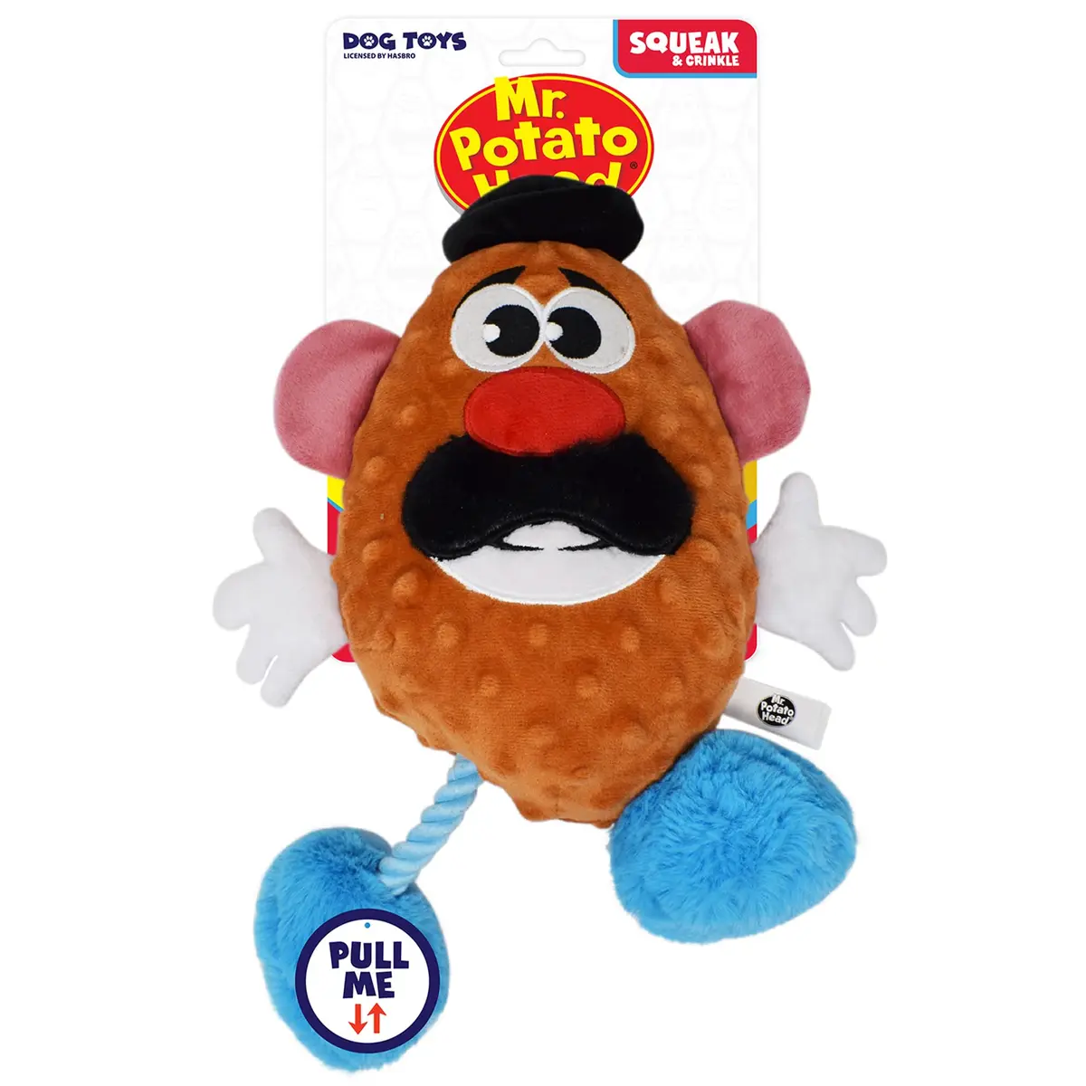 Hasbro 11in Dog Toy Squeak and Crinkle Mr. Potato Head | Plush Interactive Dog Toy, Mixed Colors - main product image