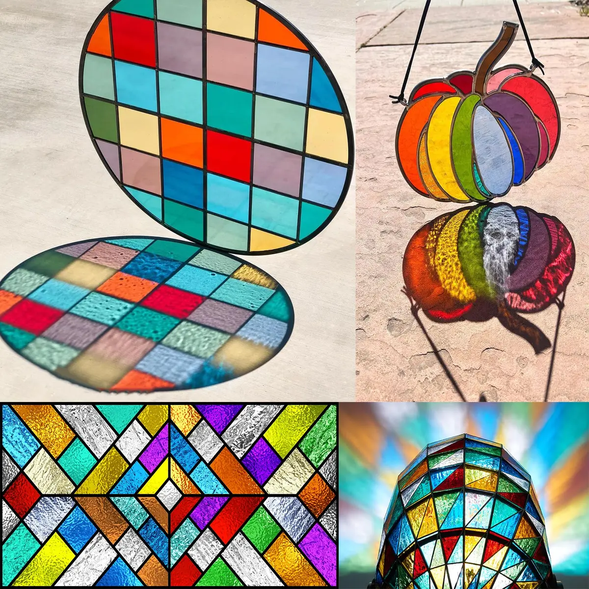 ILLUCKAI Transparent Stained Glass Sheets Rainbow Colors 6 x 4 inch (15.2 x 10.2 cm) | 12 Sheets for Mosaic Art & Crafts - view 6