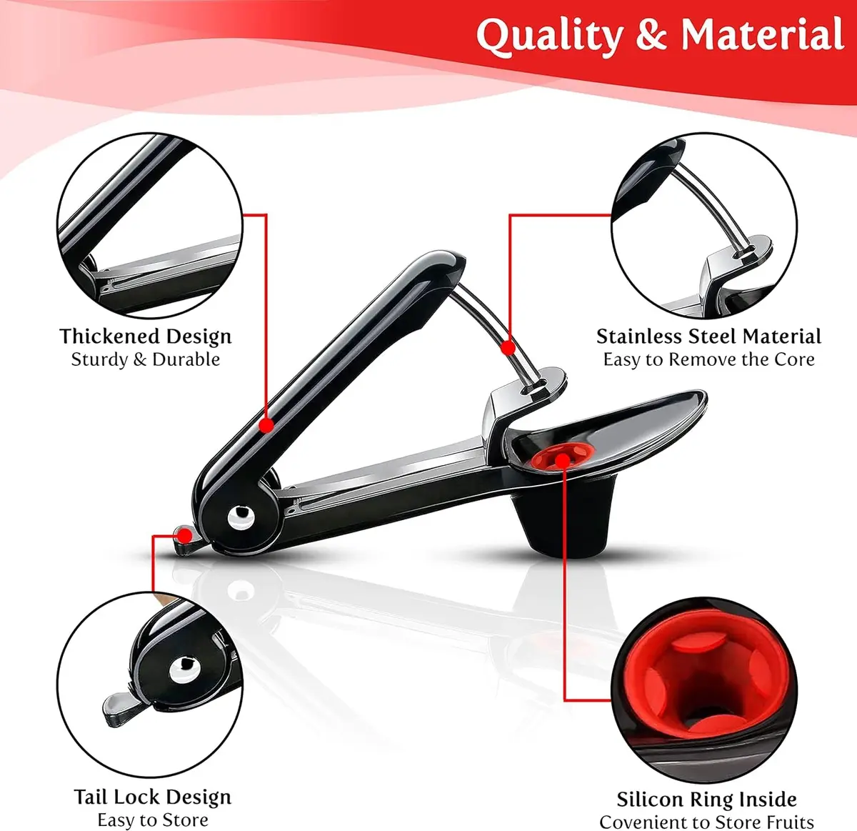 Namre’ Cherry Pitter Tool - Stainless Steel Cherry Pit Remover | Effortless & Safe - view 4